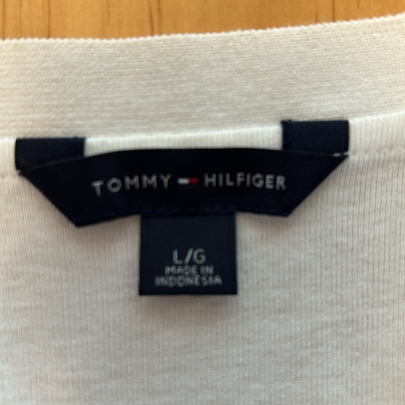 TOMMY HILFIGER Women’s White Button Up Cardigan Size Large Vintage - Picture 3 of 8